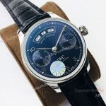 YLF v2 Version Swiss Grade 1 Copy IWC Portuguese Watch Blue Annual Calendar Face